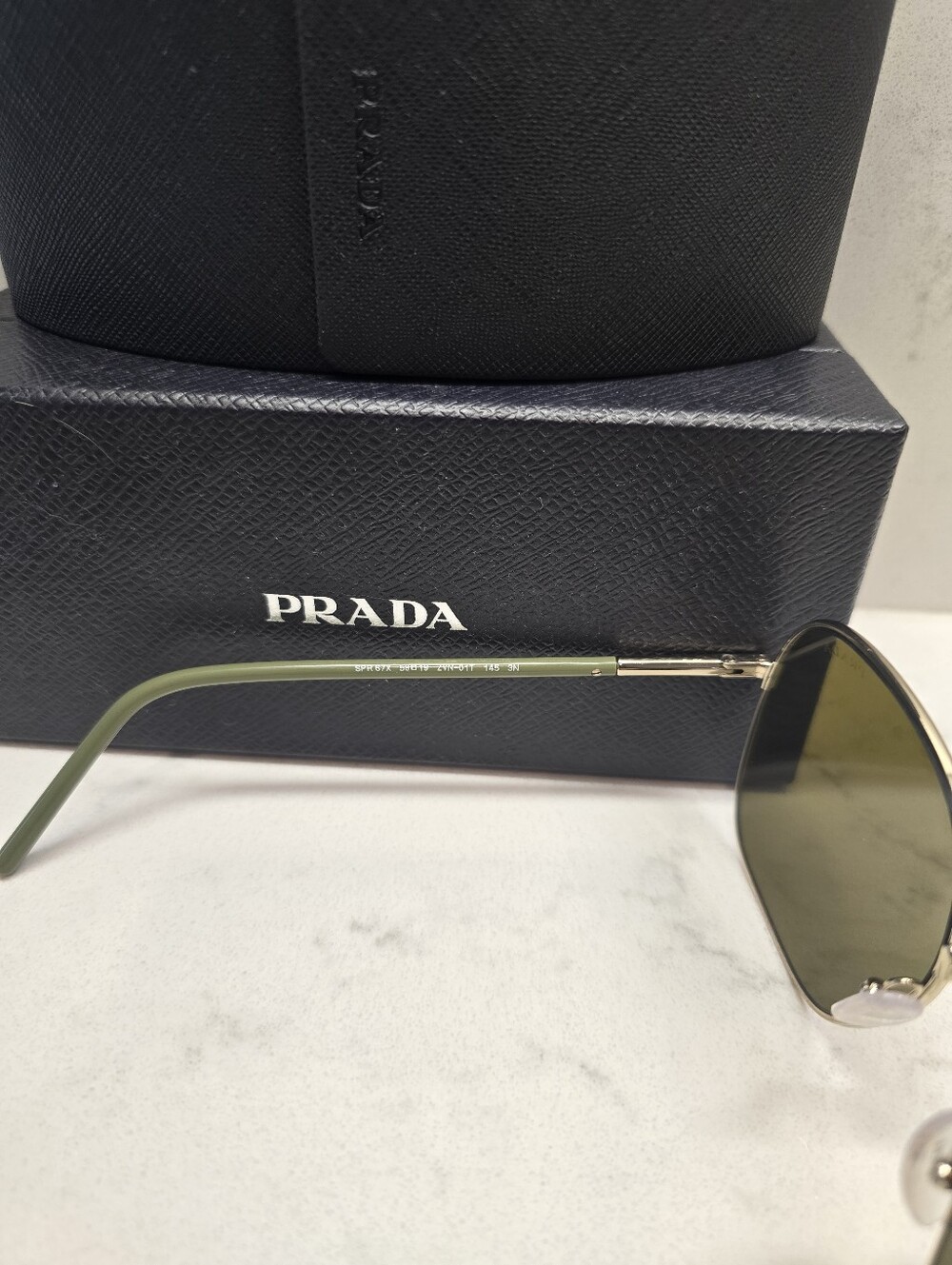 New in Box 100% Authentic Prada Eyewear Style SPR 67X Sunglasses W/ Case - Picture 6 of 7